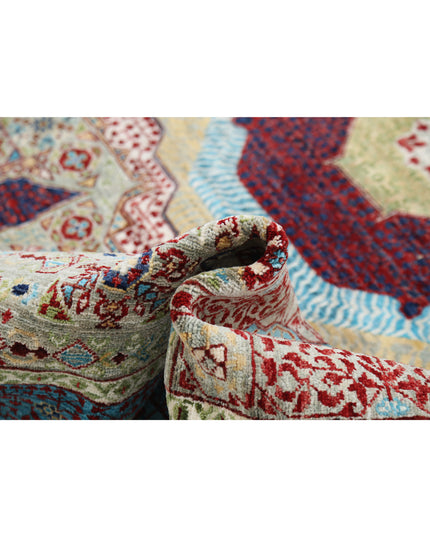 Mamluk 8' 2" X 9' 10" Hand Knotted Wool Rug 8' 2" X 9' 10" (249 X 300) / Grey / Wool