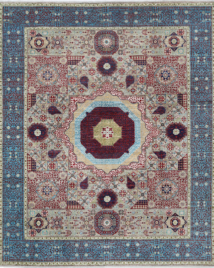 Mamluk 8' 2" X 9' 10" Hand Knotted Wool Rug 8' 2" X 9' 10" (249 X 300) / Grey / Wool