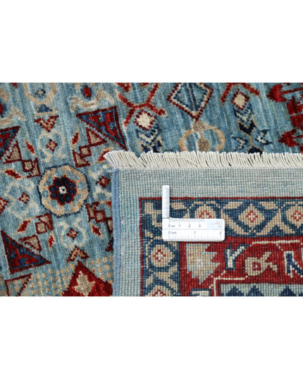 Mamluk 11' 8" X 14' 11" Hand Knotted Wool Rug 11' 8" X 14' 11" (356 X 455) / Blue / Wool