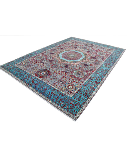Mamluk 9' 1" X 12' 3" Hand Knotted Wool Rug 9' 1" X 12' 3" (277 X 373) / Grey / Wool