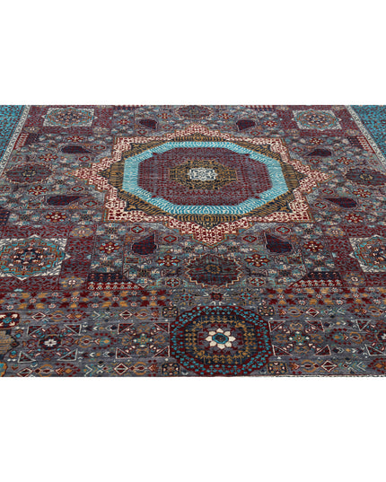 Mamluk 9' 1" X 12' 3" Hand Knotted Wool Rug 9' 1" X 12' 3" (277 X 373) / Grey / Wool