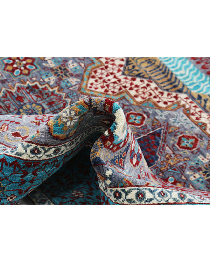 Mamluk 9' 1" X 12' 3" Hand Knotted Wool Rug 9' 1" X 12' 3" (277 X 373) / Grey / Wool