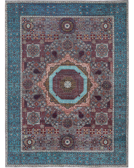 Mamluk 9' 1" X 12' 3" Hand Knotted Wool Rug 9' 1" X 12' 3" (277 X 373) / Grey / Wool
