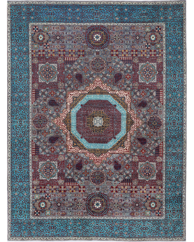 Mamluk 9' 1" X 12' 3" Hand Knotted Wool Rug 9' 1" X 12' 3" (277 X 373) / Grey / Wool