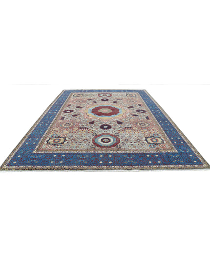 Mamluk 10' 0" X 13' 10" Hand Knotted Wool Rug 10' 0" X 13' 10" (305 X 422) / Grey / Wool