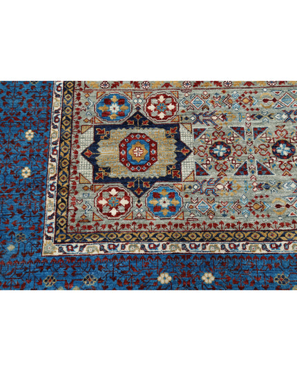 Mamluk 10' 0" X 13' 10" Hand Knotted Wool Rug 10' 0" X 13' 10" (305 X 422) / Grey / Wool