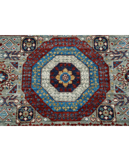 Mamluk 10' 0" X 13' 10" Hand Knotted Wool Rug 10' 0" X 13' 10" (305 X 422) / Grey / Wool