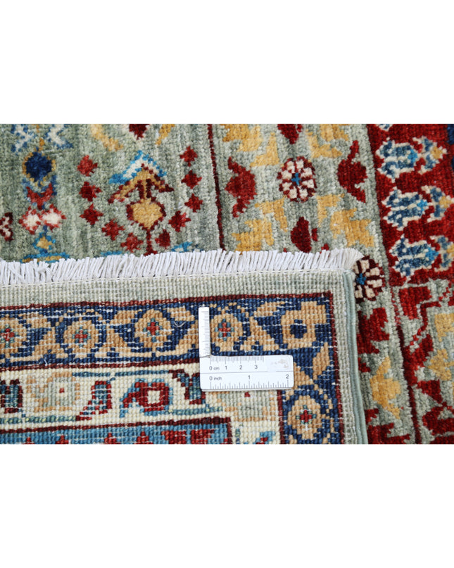 Mamluk 10' 0" X 13' 10" Hand Knotted Wool Rug 10' 0" X 13' 10" (305 X 422) / Grey / Wool