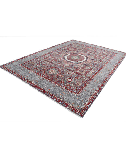 Mamluk 9' 0" X 11' 9" Hand Knotted Wool Rug 9' 0" X 11' 9" (274 X 358) / Grey / Wool