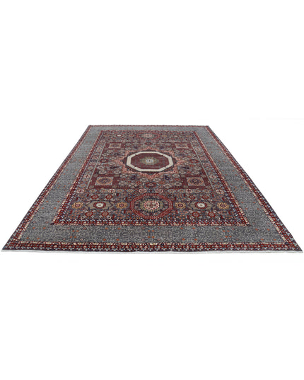 Mamluk 9' 0" X 11' 9" Hand Knotted Wool Rug 9' 0" X 11' 9" (274 X 358) / Grey / Wool