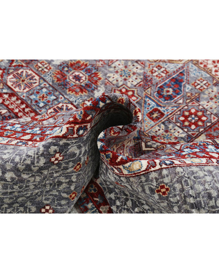 Mamluk 9' 0" X 11' 9" Hand Knotted Wool Rug 9' 0" X 11' 9" (274 X 358) / Grey / Wool