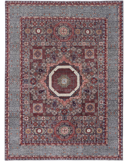Mamluk 9' 0" X 11' 9" Hand Knotted Wool Rug 9' 0" X 11' 9" (274 X 358) / Grey / Wool