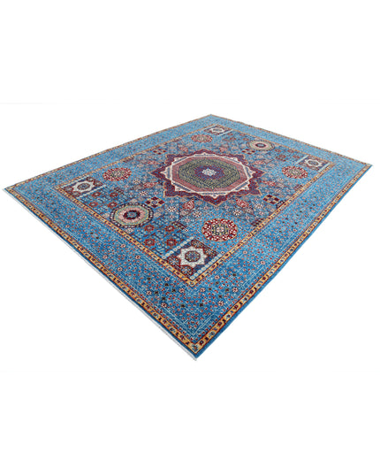 Mamluk 7' 11" X 10' 4" Hand Knotted Wool Rug 7' 11" X 10' 4" (241 X 315) / Teal / Wool