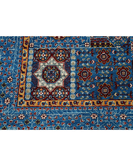 Mamluk 7' 11" X 10' 4" Hand Knotted Wool Rug 7' 11" X 10' 4" (241 X 315) / Teal / Wool