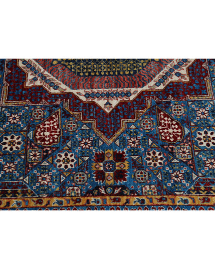 Mamluk 7' 11" X 10' 4" Hand Knotted Wool Rug 7' 11" X 10' 4" (241 X 315) / Teal / Wool