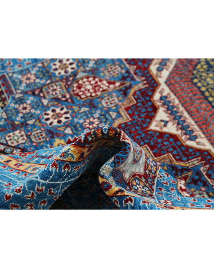 Mamluk 7' 11" X 10' 4" Hand Knotted Wool Rug 7' 11" X 10' 4" (241 X 315) / Teal / Wool