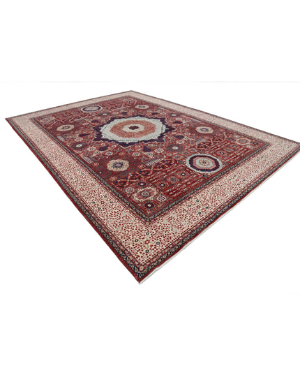 Mamluk 10' 1" X 13' 9" Hand Knotted Wool Rug 10' 1" X 13' 9" (307 X 419) / Red / Wool