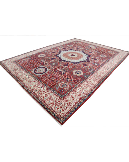 Mamluk 10' 1" X 13' 9" Hand Knotted Wool Rug 10' 1" X 13' 9" (307 X 419) / Red / Wool