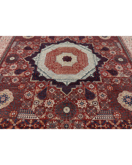 Mamluk 10' 1" X 13' 9" Hand Knotted Wool Rug 10' 1" X 13' 9" (307 X 419) / Red / Wool