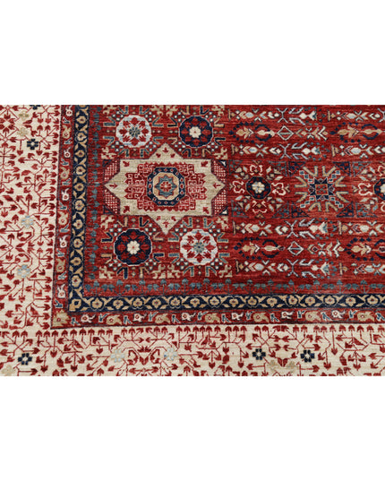 Mamluk 10' 1" X 13' 9" Hand Knotted Wool Rug 10' 1" X 13' 9" (307 X 419) / Red / Wool