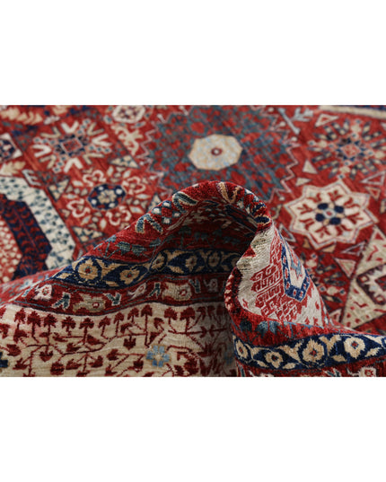 Mamluk 10' 1" X 13' 9" Hand Knotted Wool Rug 10' 1" X 13' 9" (307 X 419) / Red / Wool