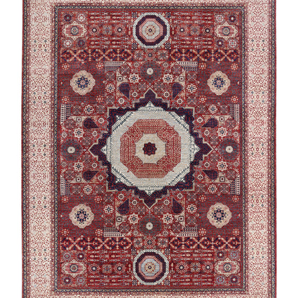 Mamluk 10' 1" X 13' 9" Hand Knotted Wool Rug 10' 1" X 13' 9" (307 X 419) / Red / Wool