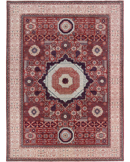 Mamluk 10' 1" X 13' 9" Hand Knotted Wool Rug 10' 1" X 13' 9" (307 X 419) / Red / Wool
