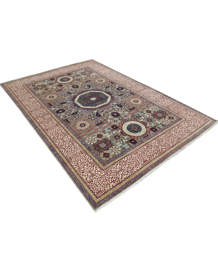 Mamluk 5' 1" X 8' 10" Hand Knotted Wool Rug 5' 1" X 8' 10" (155 X 269) / Green / Wool