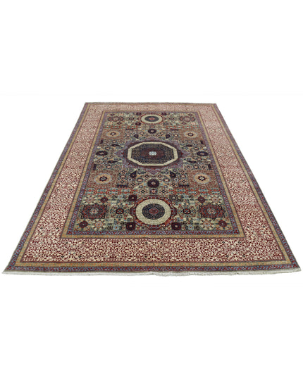 Mamluk 5' 1" X 8' 10" Hand Knotted Wool Rug 5' 1" X 8' 10" (155 X 269) / Green / Wool