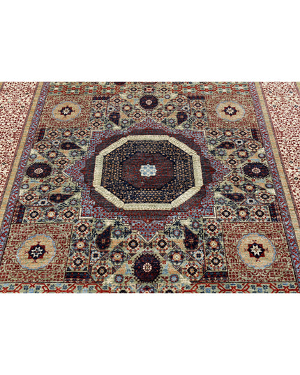 Mamluk 5' 1" X 8' 10" Hand Knotted Wool Rug 5' 1" X 8' 10" (155 X 269) / Green / Wool
