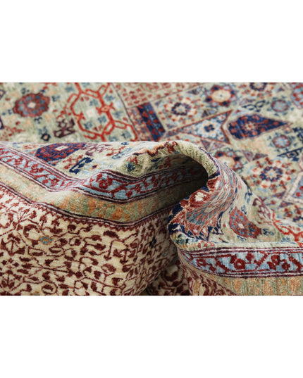 Mamluk 5' 1" X 8' 10" Hand Knotted Wool Rug 5' 1" X 8' 10" (155 X 269) / Green / Wool