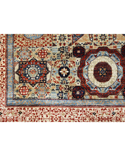 Mamluk 4' 11" X 6' 9" Hand Knotted Wool Rug 4' 11" X 6' 9" (150 X 206) / Beige / Wool