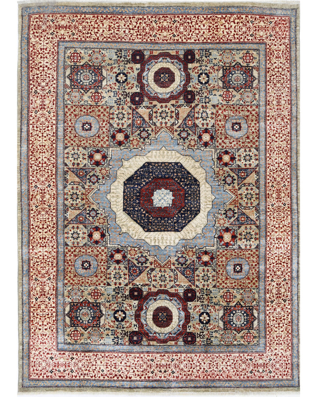 Mamluk 4' 11" X 6' 9" Hand Knotted Wool Rug 4' 11" X 6' 9" (150 X 206) / Beige / Wool