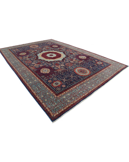 Mamluk 9' 10" X 14' 7" Hand Knotted Wool Rug 9' 10" X 14' 7" (300 X 444) / Blue / Wool