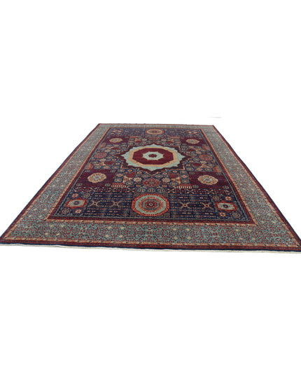 Mamluk 9' 10" X 14' 7" Hand Knotted Wool Rug 9' 10" X 14' 7" (300 X 444) / Blue / Wool