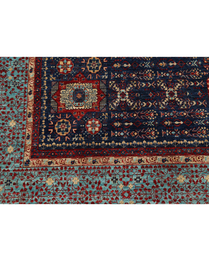 Mamluk 9' 10" X 14' 7" Hand Knotted Wool Rug 9' 10" X 14' 7" (300 X 444) / Blue / Wool