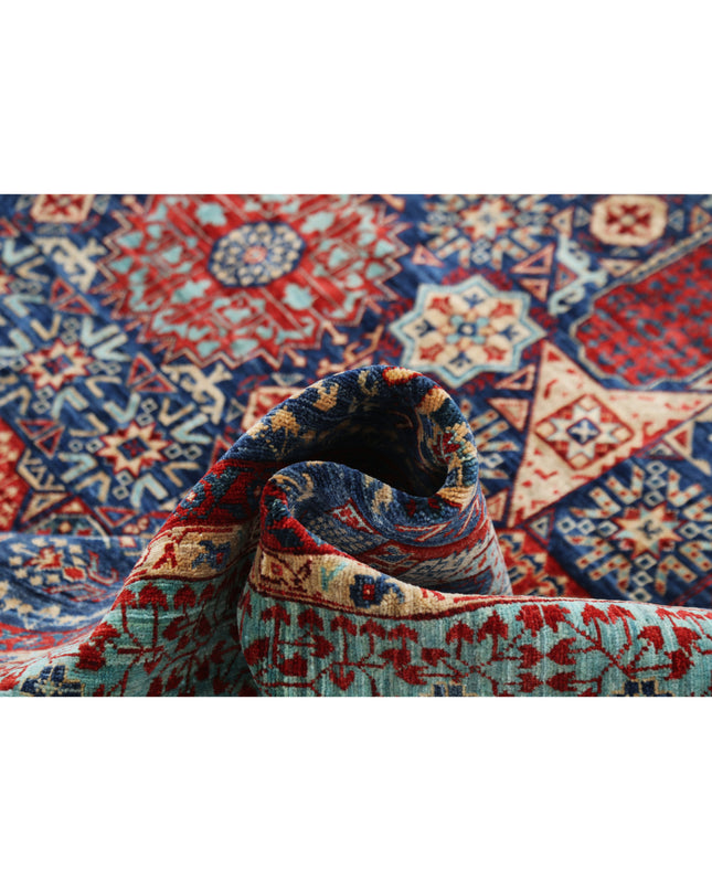 Mamluk 9' 10" X 14' 7" Hand Knotted Wool Rug 9' 10" X 14' 7" (300 X 444) / Blue / Wool