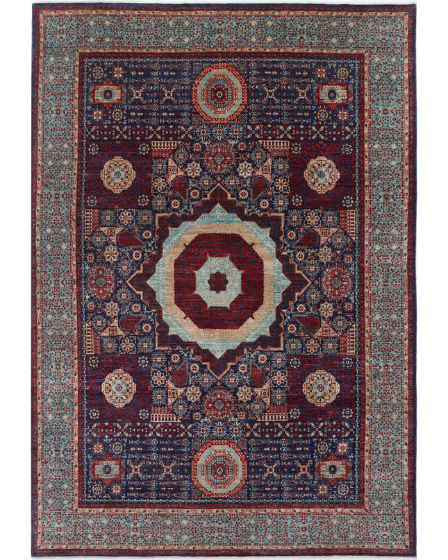 Mamluk 9' 10" X 14' 7" Hand Knotted Wool Rug 9' 10" X 14' 7" (300 X 444) / Blue / Wool