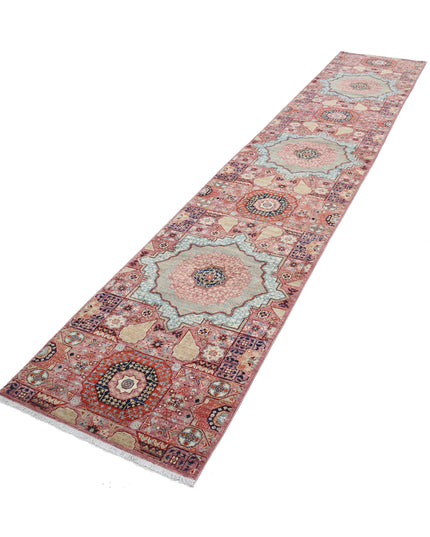 Mamluk 2' 7" X 13' 6" Hand Knotted Wool Rug 2' 7" X 13' 6" (79 X 411) / Pink / Wool