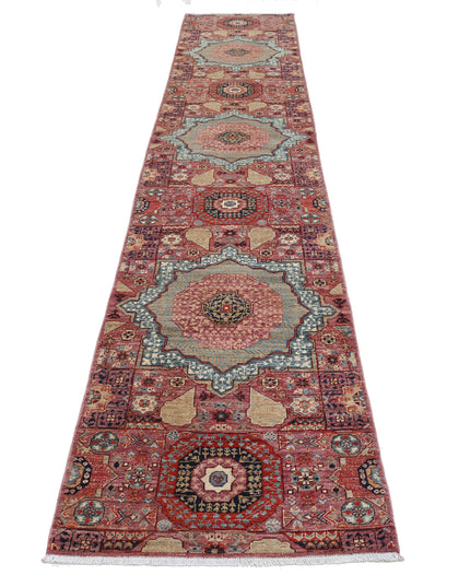 Mamluk 2' 7" X 13' 6" Hand Knotted Wool Rug 2' 7" X 13' 6" (79 X 411) / Pink / Wool