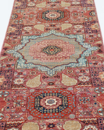 Mamluk 2' 7" X 13' 6" Hand Knotted Wool Rug 2' 7" X 13' 6" (79 X 411) / Pink / Wool