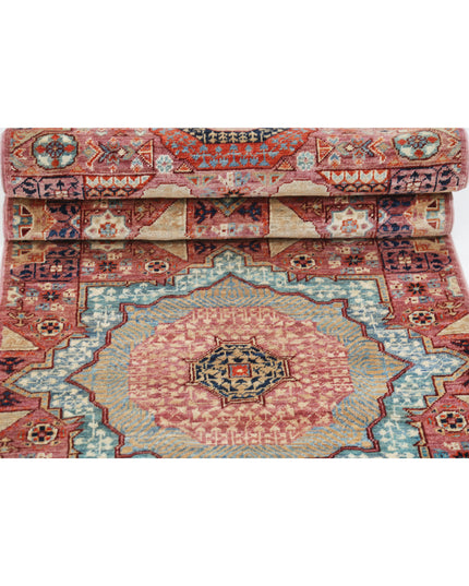 Mamluk 2' 7" X 13' 6" Hand Knotted Wool Rug 2' 7" X 13' 6" (79 X 411) / Pink / Wool