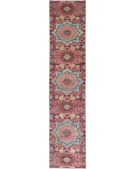 Mamluk 2' 7" X 13' 6" Hand Knotted Wool Rug 2' 7" X 13' 6" (79 X 411) / Pink / Wool