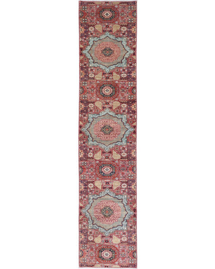 Mamluk 2' 7" X 13' 6" Hand Knotted Wool Rug 2' 7" X 13' 6" (79 X 411) / Pink / Wool