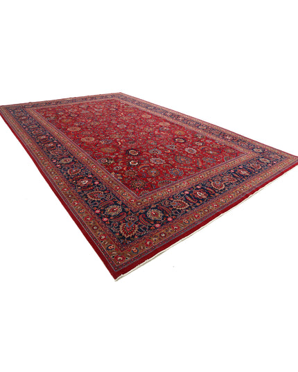 Mashad 11' 8" X 18' 0" Hand Knotted Wool Rug 11' 8" X 18' 0" (356 X 549) / Red / Wool