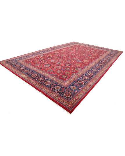 Mashad 11' 8" X 18' 0" Hand Knotted Wool Rug 11' 8" X 18' 0" (356 X 549) / Red / Wool