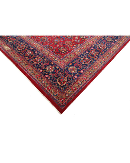 Mashad 11' 8" X 18' 0" Hand Knotted Wool Rug 11' 8" X 18' 0" (356 X 549) / Red / Wool