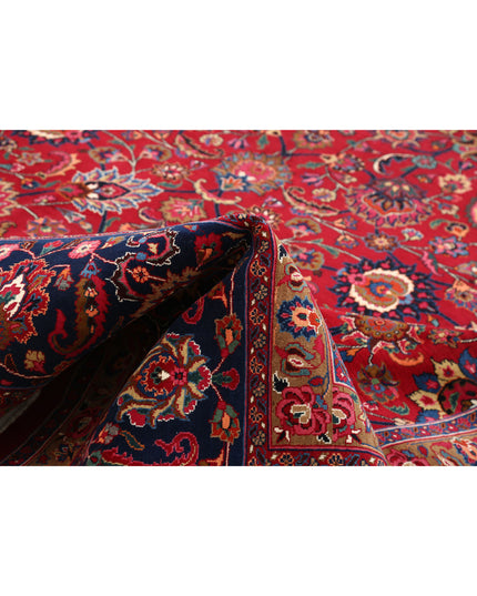 Mashad 11' 8" X 18' 0" Hand Knotted Wool Rug 11' 8" X 18' 0" (356 X 549) / Red / Wool