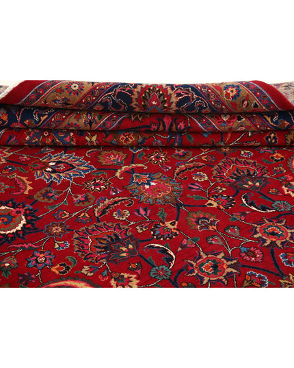 Mashad 11' 8" X 18' 0" Hand Knotted Wool Rug 11' 8" X 18' 0" (356 X 549) / Red / Wool
