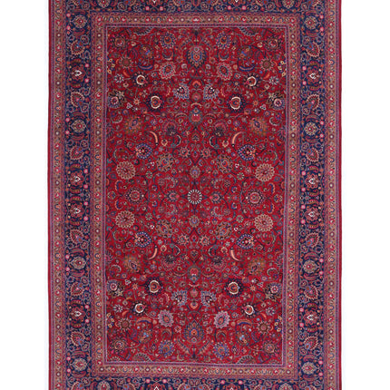 Mashad 11' 8" X 18' 0" Hand Knotted Wool Rug 11' 8" X 18' 0" (356 X 549) / Red / Wool